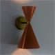 Aplique de Pared XENA Metal Terracota Oro 2 Luces G9