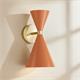 Aplique de Pared XENA Metal Terracota Oro 2 Luces G9