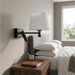 Aplique de Pared de Metal Negro con LED | Serie SAMANTHA