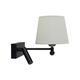 Aplique de Pared de Metal Negro con LED | Serie SAMANTHA