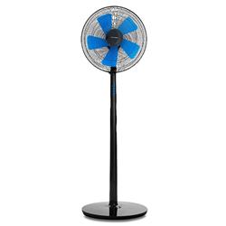 Ventilador de Pie Negro de 5 Aspas con 3 Velocidades, 45W