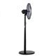 Ventilador de Pie Negro de 5 Aspas con 3 Velocidades, 45W