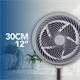 Ventilador de Pie Blanco de 5 Aspas con 3 Velocidades, 90W