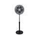 Ventilador de Pie Negro de 5 Aspas con 3 Velocidades, 90W