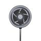 Ventilador de Pie Negro de 5 Aspas con 3 Velocidades, 90W