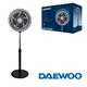 Ventilador de Pie Negro de 5 Aspas con 3 Velocidades, 90W