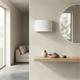 Aplique de Pared con Pantalla en Lino Blanco | Serie ADINA