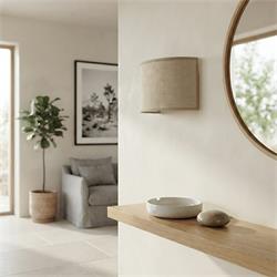 Aplique de Pared con Pantalla en Lino Beige | Serie ADINA