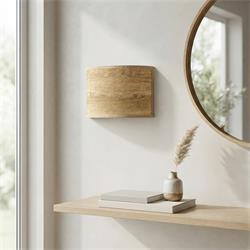 Aplique de Pared en Tejido de Madera Clara | Serie ADINA