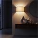 Aplique de Pared con Pantalla Lino Marrón KAV | Serie ADINA
