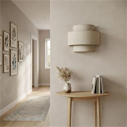 Aplique de Pared Doble en Lino Beige | Serie AISHA