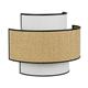 Aplique de Pared Doble Blanco y Rafia Beige | Serie AISHA