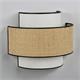 Aplique de Pared Doble Blanco y Rafia Beige | Serie AISHA