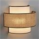 Aplique de Pared Doble Blanco y Rafia Beige | Serie AISHA