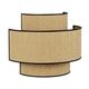 Aplique de Pared Doble con Rafia Beige | Serie AISHA