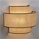 Aplique de Pared Doble con Rafia Beige | Serie AISHA