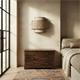 Aplique de Pared Doble con Rafia Beige | Serie AISHA