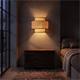 Aplique de Pared Doble con Rafia Beige | Serie AISHA