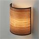 Aplique de Pared con Tejido de Madera Oscura | Serie DORA