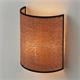 Aplique de Pared Rafia Terracota y Cinta Negra | Serie DORA