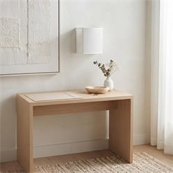 Aplique de Pared en Lino Blanco y Cinta Blanca | Serie ELEA