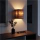 Aplique de Pared en Tejido de Madera Oscura | Serie ELEA