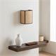 Aplique de Pared en Rafia Beige y Cinta Negra | Serie ELEA