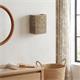 Aplique de Pared en Rafia Natural y Cinta Beige | Serie ELEA