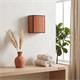 Aplique de Pared Rafia Terracota y Cinta Beige | Serie ELEA