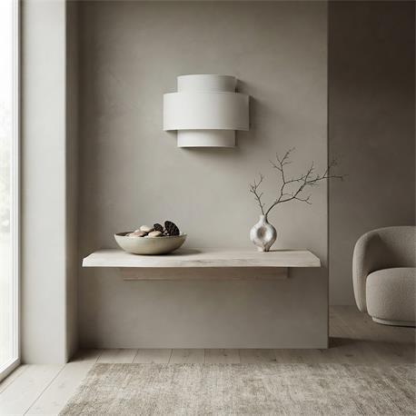 Aplique de Pared Blanco con Pantalla Doble | Serie AISHA