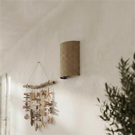 Aplique de Pared en Yute Natural y Cinta Beige | Serie DORA