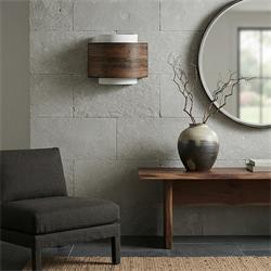 Aplique de Pared en Tejido de Madera Oscura | Serie BIMBA