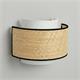 Aplique de Pared de Rafia Beige y Blanco | Serie BIMBA
