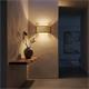 Aplique de Pared de Rafia Beige y Blanco | Serie BIMBA
