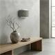Aplique de Pared de Rafia Gris y Blanco | Serie BIMBA