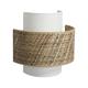 Aplique de Pared de Rafia Natural y Blanco | Serie CIRA