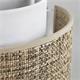 Aplique de Pared de Rafia Natural y Blanco | Serie CIRA