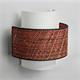 Aplique de Pared de Rafia Terracota y Blanco | Serie CIRA