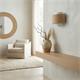 Aplique de Pared de Yute Natural y Blanco | Serie BIMBA