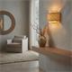 Aplique de Pared de Yute Natural y Blanco | Serie BIMBA