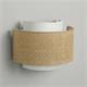 Aplique de Pared de Yute Natural y Blanco | Serie BIMBA