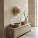 Aplique de Pared de Yute Natural y Blanco | Serie CIRA