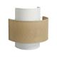 Aplique de Pared de Yute Natural y Blanco | Serie CIRA
