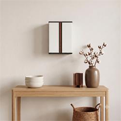Aplique de Pared en Lino Blanco y Marrón | Serie KAINDA