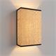 Aplique de Pared en Rafia Beige Cinta Negra | Serie KAINDA
