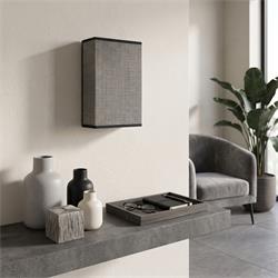 Aplique de Pared en Rafia Gris Cinta Negra | Serie KAINDA
