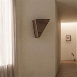 Aplique de Pared en Tejido de Madera Oscura | Serie RITA