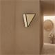 Aplique de Pared Triangular de Rafia Beige | Serie RITA