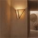 Aplique de Pared Triangular de Rafia Beige | Serie RITA