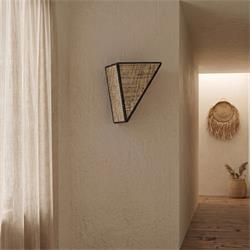 Aplique de Pared Triangular de Rafia Natural | Serie RITA